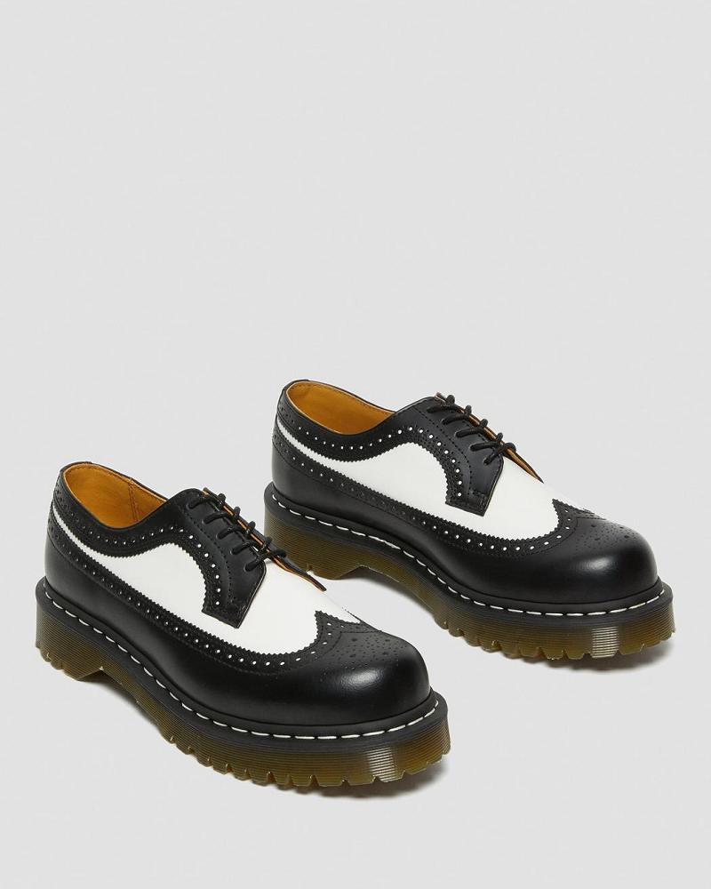 Dr Martens 3989 Bex Smooth Læder Brogue Oxford Sko Herre Sort | DK 612NWY